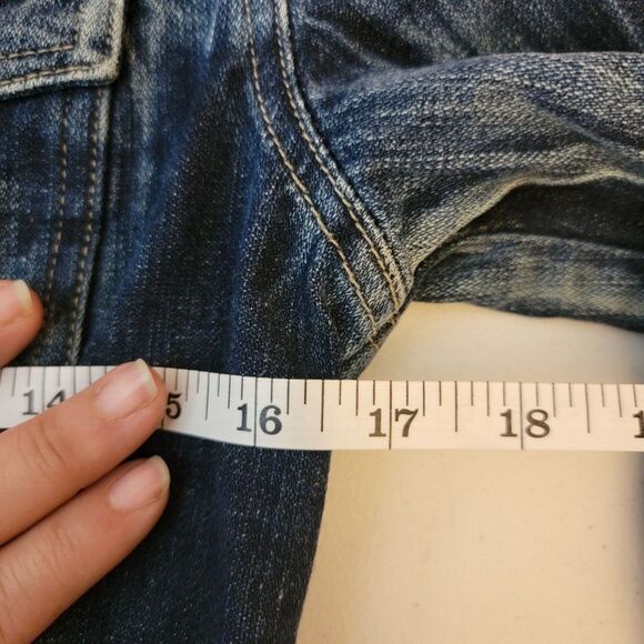 Guess Womens Size Small Blue Denim Vintage Authentic Trucker Button Jacket - Picture 9 of 10